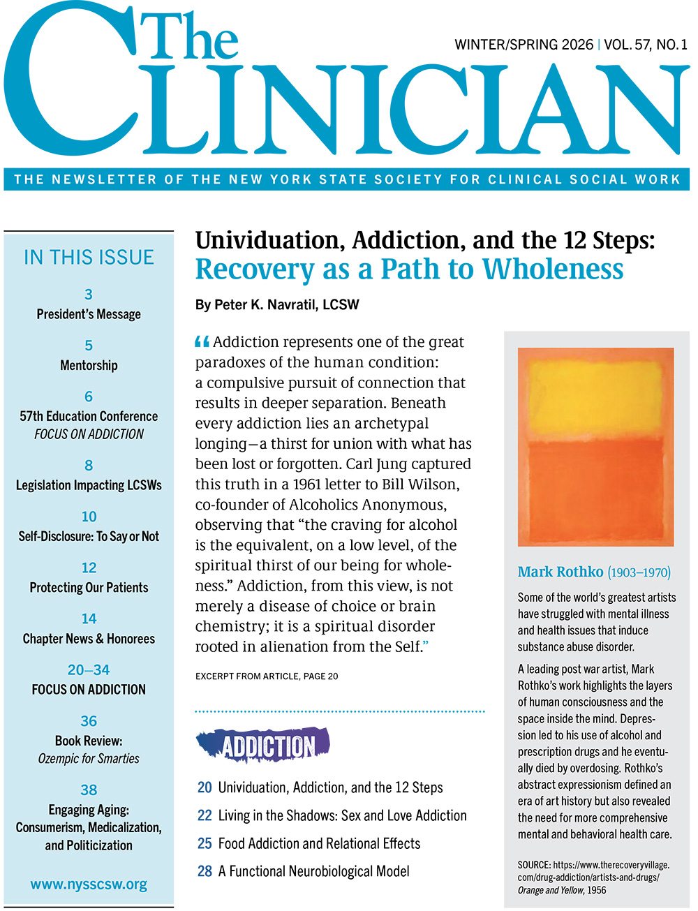 The Clinician - Front Page, Winter/Spring 2026
